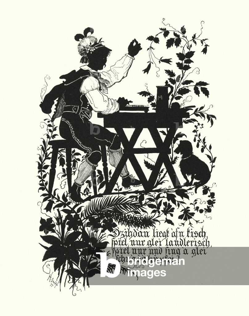 Silhouette de Hugo Strohl (lithographie)
