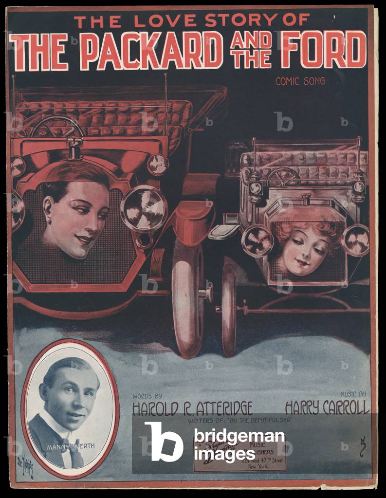 Image de Estampe représentant L'histoire d'amour du Packard et de la Ford 1770 par Bernstein & Co Shapiro