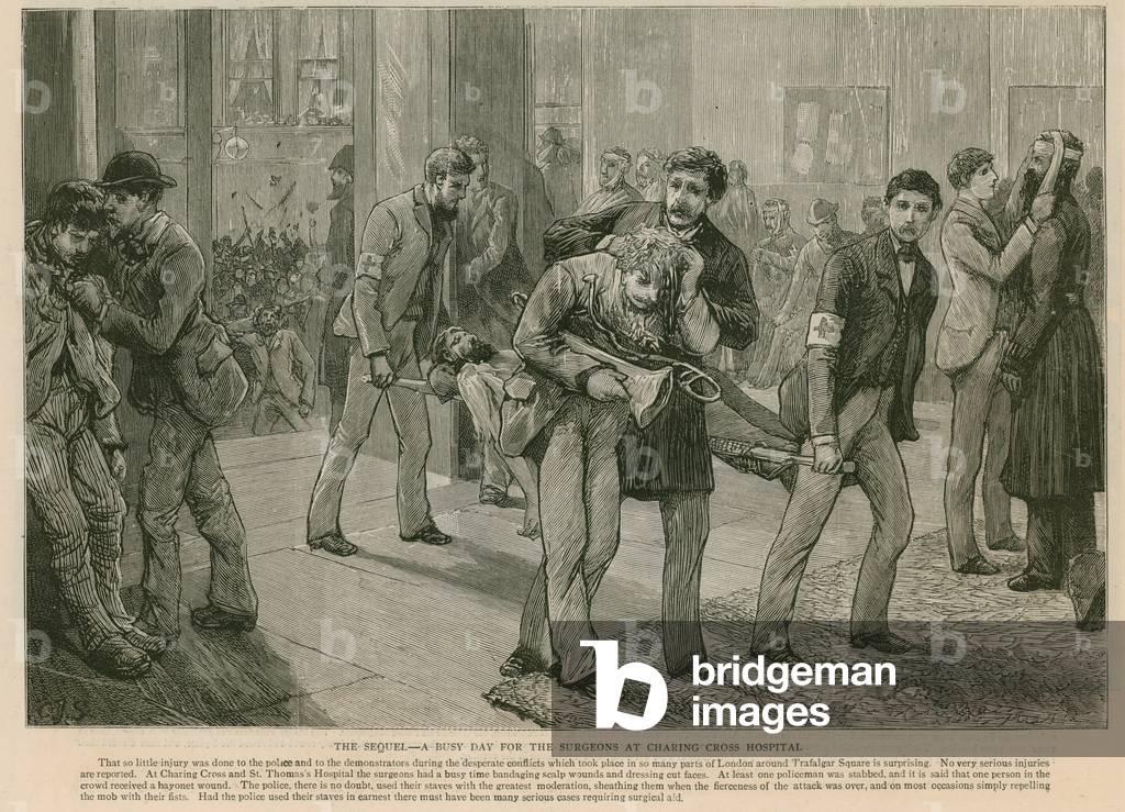 "The Riot in Trafalgar Square: Die Fortsetzung - ein anstrengend Tag für die Chirurgen im Charing Cross Hospit