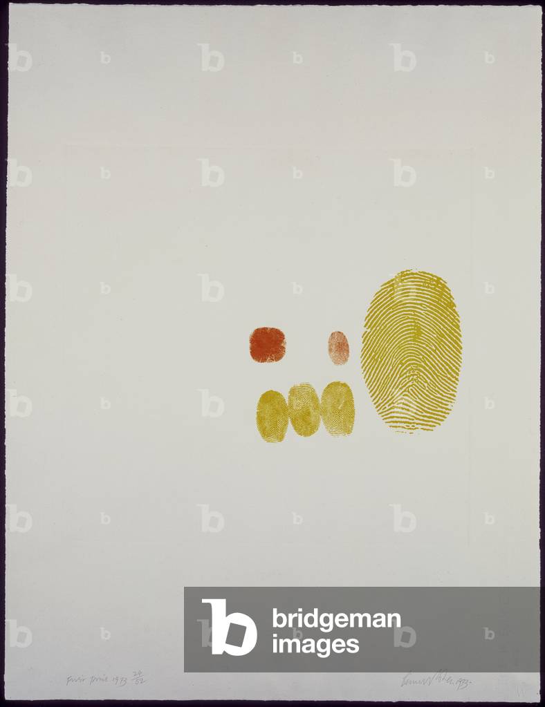 First Print, 1973 (colour etching)