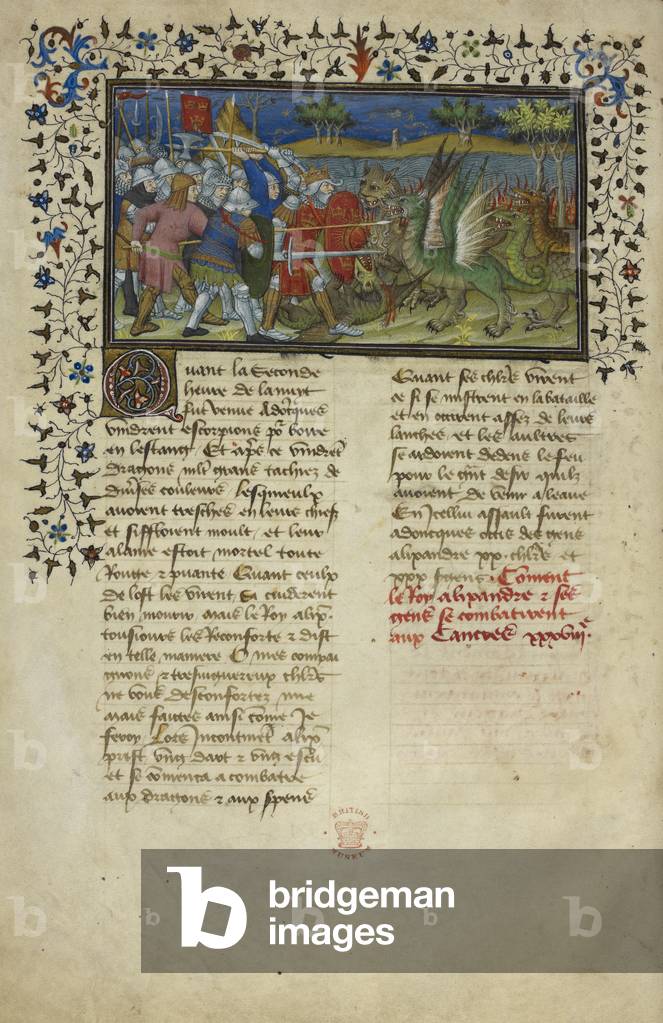 "Alexander der Große Kampf mit Drachen"