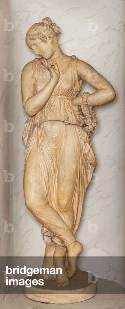 "Tänzerin mit Finger am Kinn (Gips) (siehe auch 698751)" von Antonio Canova, b/w