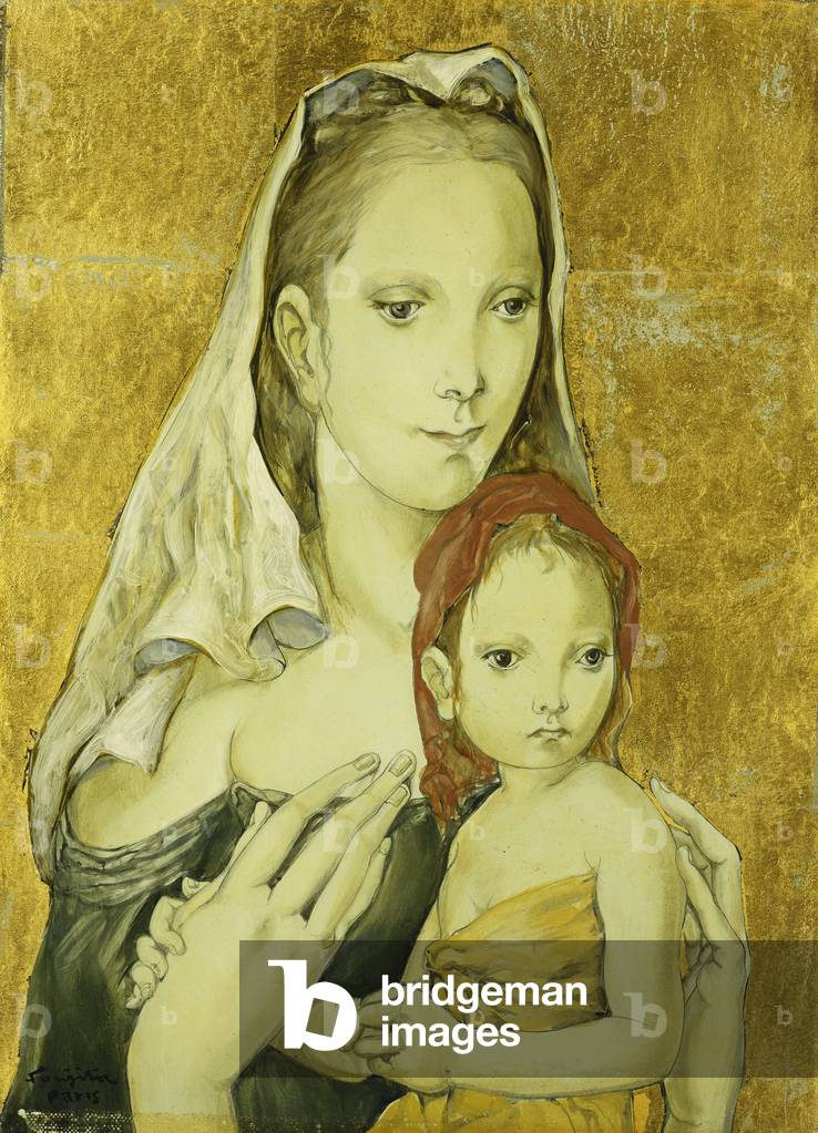 "Madre e Bambino; Mere et Enfant", 1954 di Tsuguharu Foujita