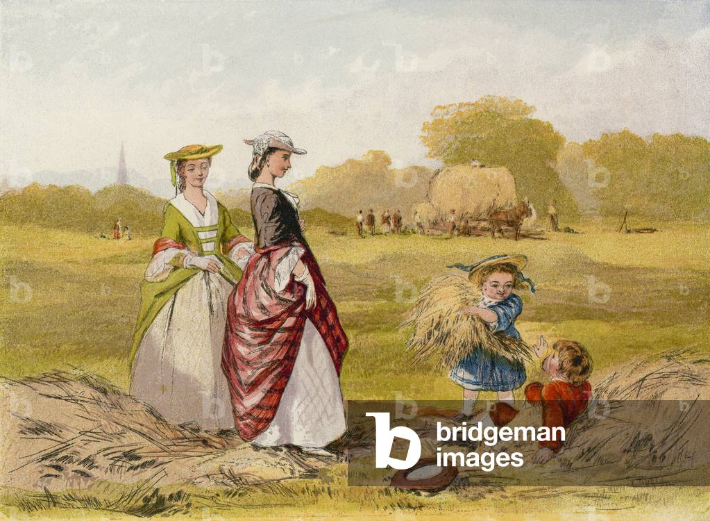 Das Hayfield (Farbe litho)