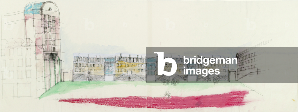 Untitled, undated (watercolor, pastel and pen on paper)