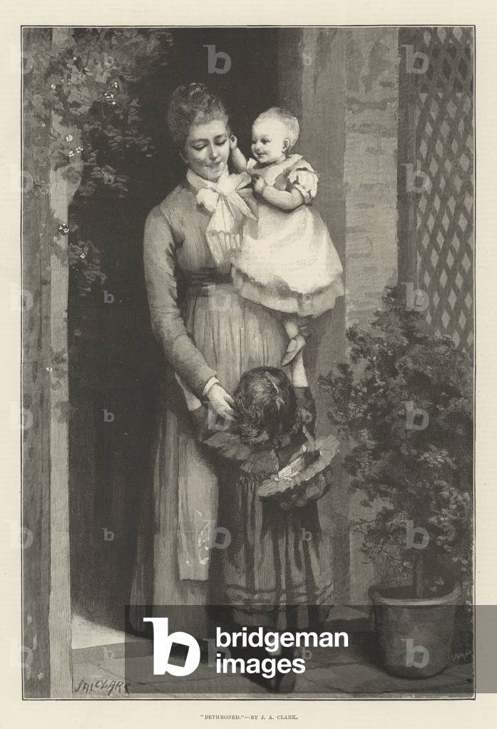 "Detroned (incisione)" 1890 di English School, b/w
