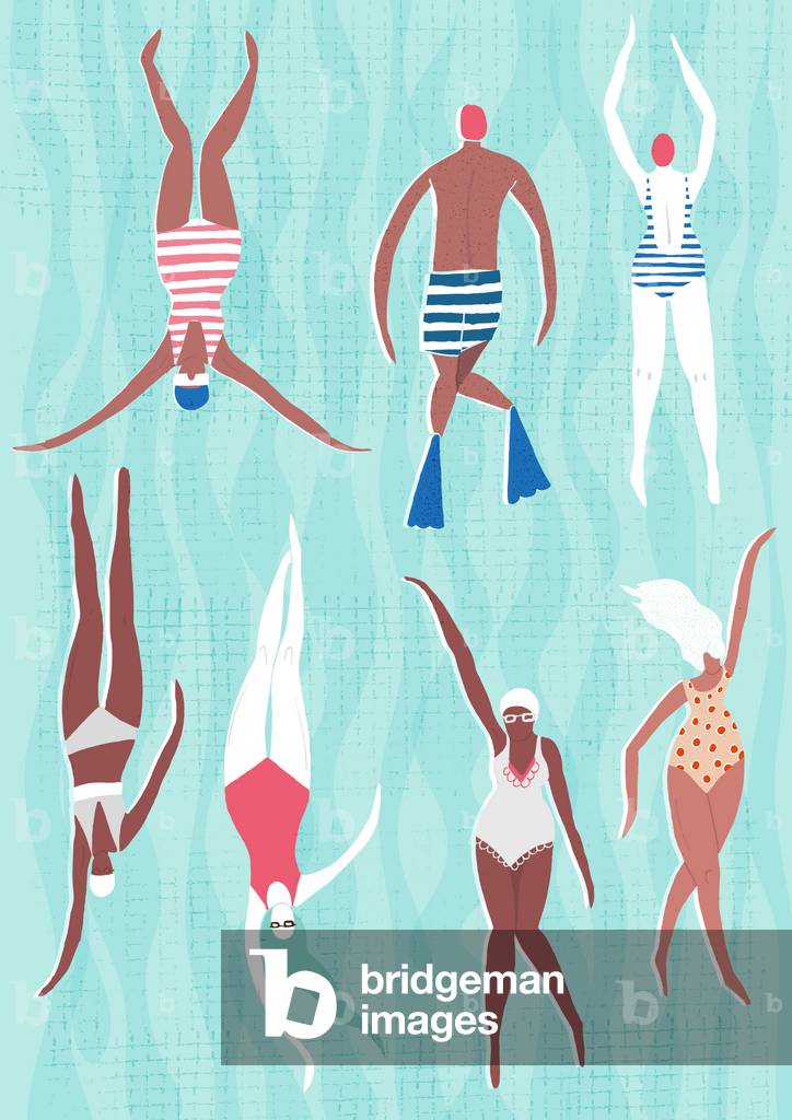 Bild von Digitale Kunst "Schwimmer" 2014 von Lucy Banaji