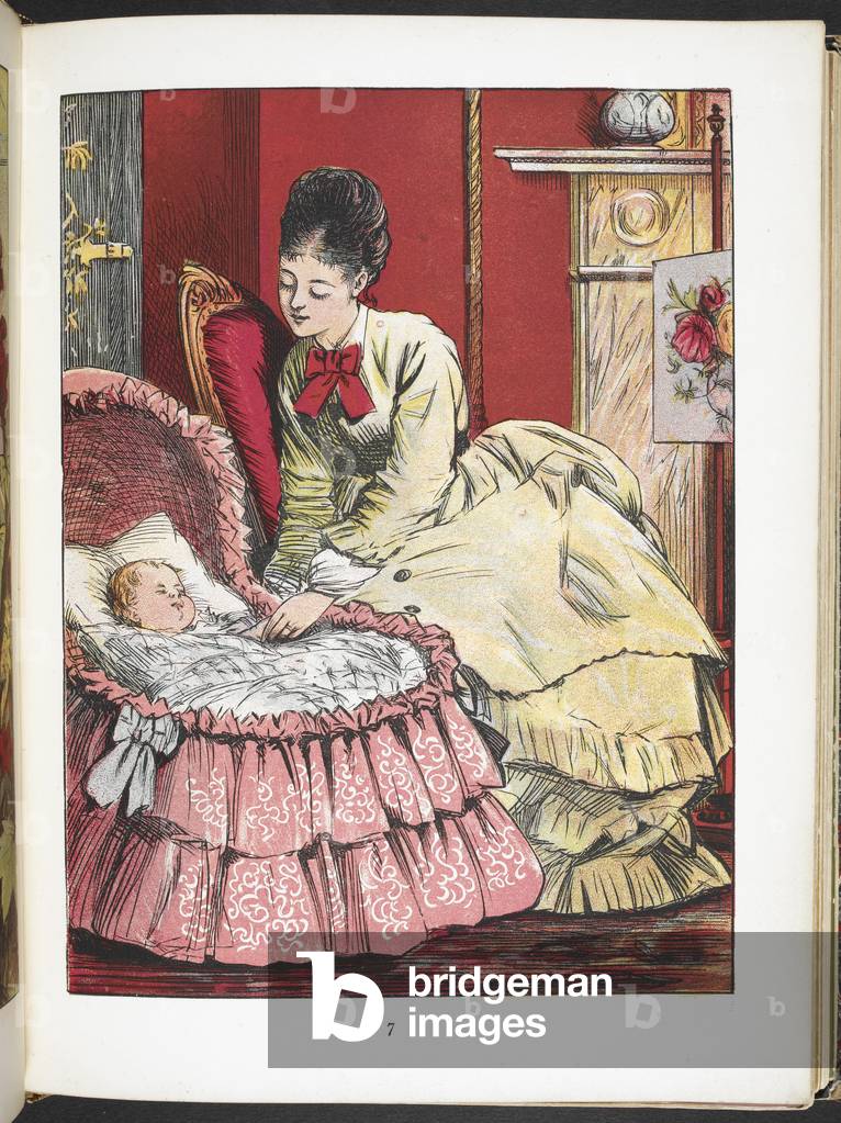 Una madre che guarda il suo bambino.
