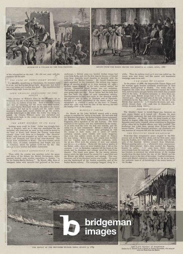 Image of Print depicting The British in Egypt (litho) by Godefroy Durand, b/w