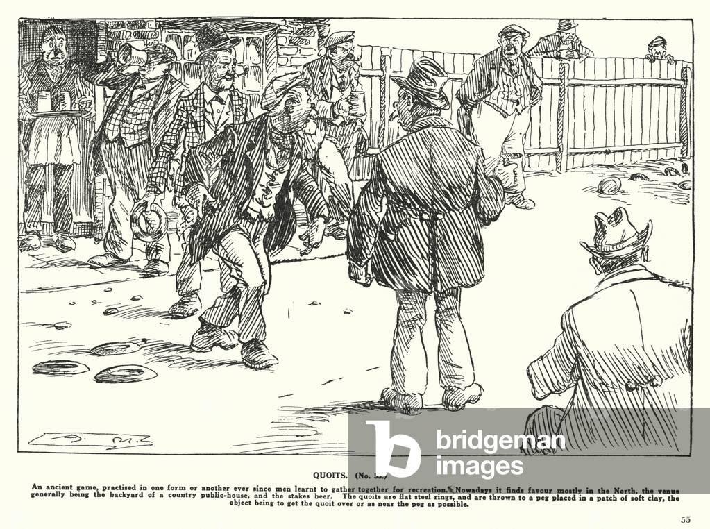 Image de Estampe représentant Quoits (litho) 1901 par Arthur Moreland
