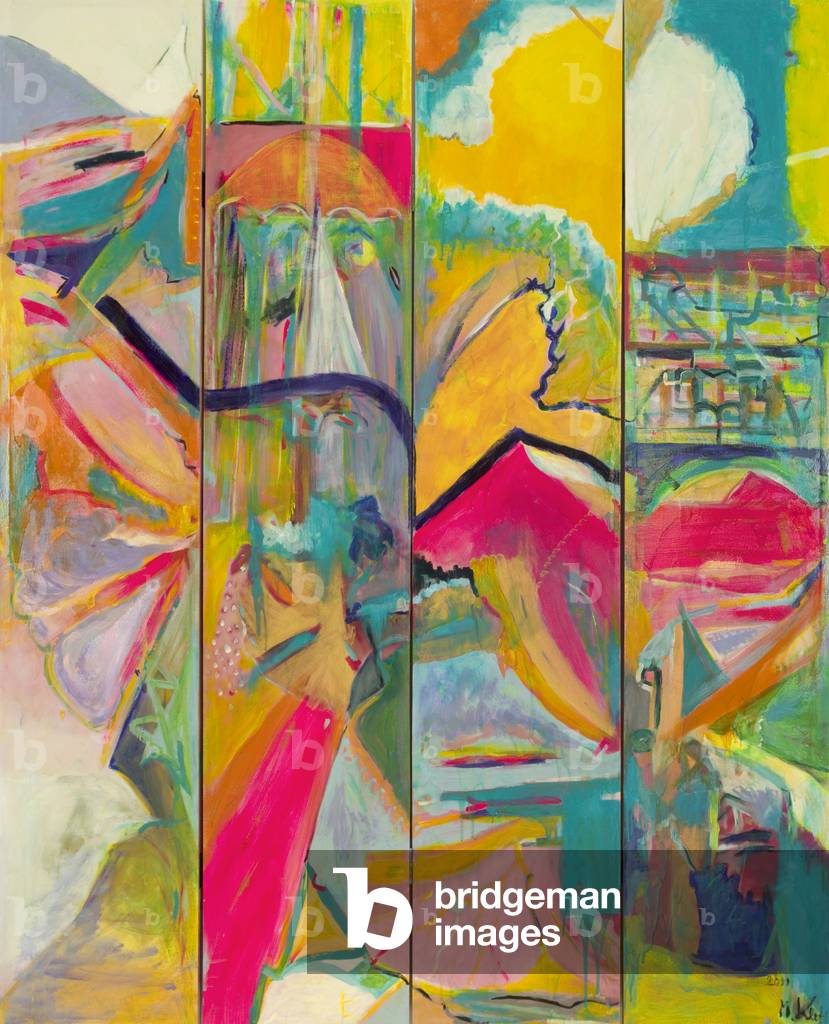 Klappschirm II (Rückseite), 2012 (Acryl auf Leinwand)