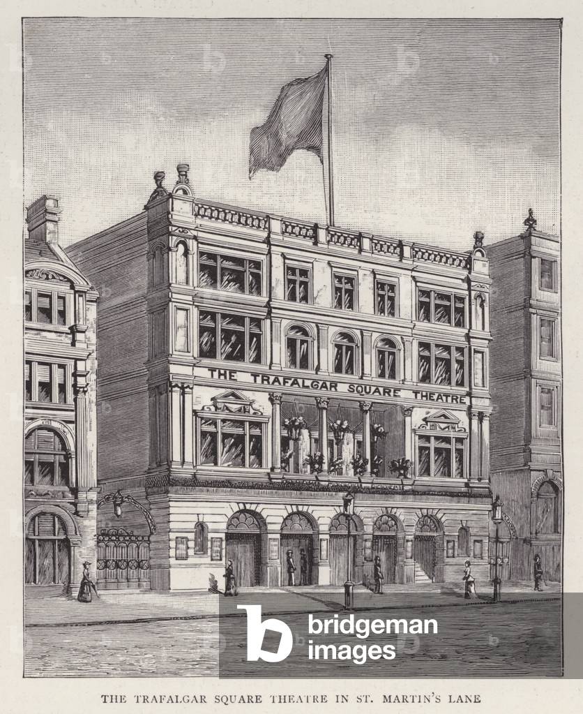 Image of Print depicting Trafalgar Square Theatre by English Artist