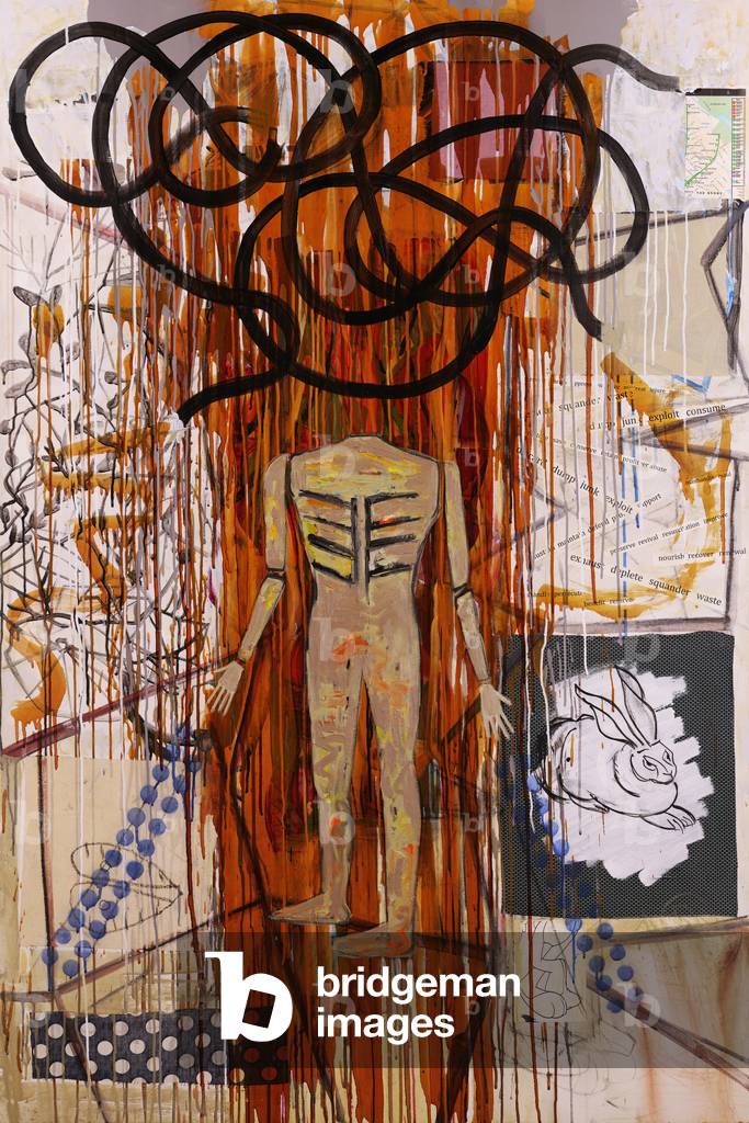 Snake Dance, 2011 (Öl, Collage und Mischtechnik auf Leinwand)