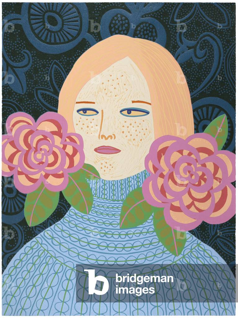 Blüte, 2021 (Holzschnitt)