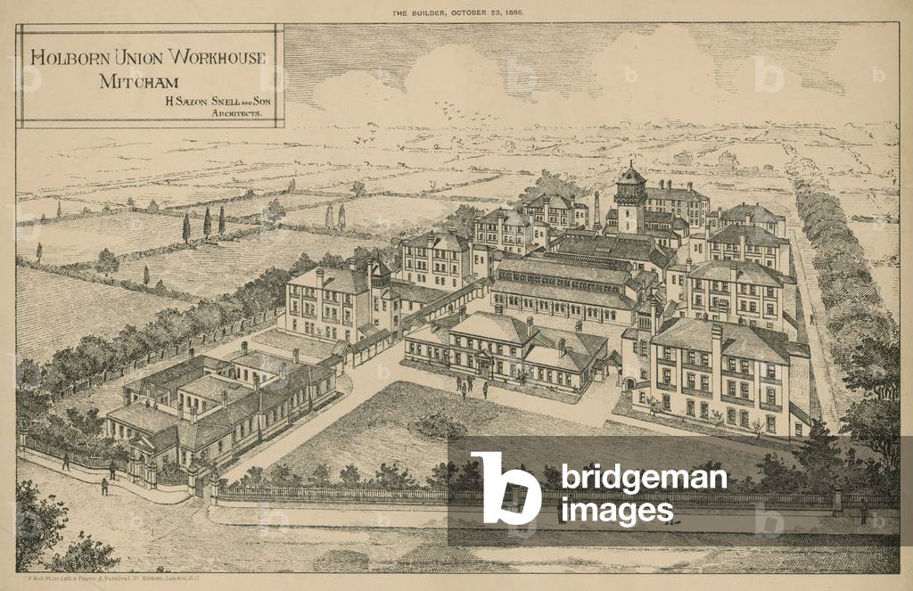 Holborn Union Workhouse, Mitcham (gravure)