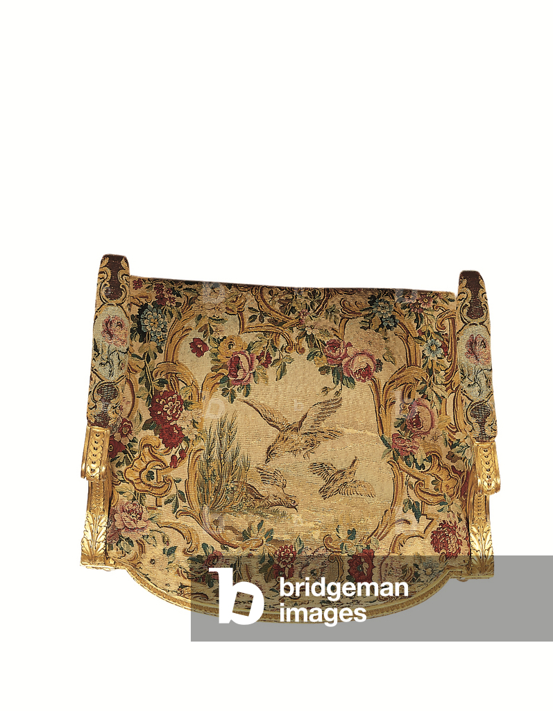 Bild von Möbel "Sessel (vergoldetes Holz mit Wandteppich)" 1755 von Georges Jacob