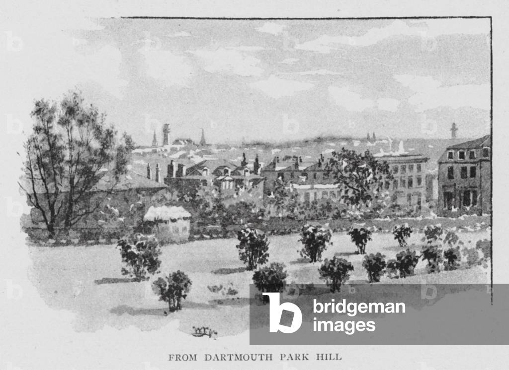 Image of Print depicting From Dartmouth Park Hill (litho) 1801 by William Luker