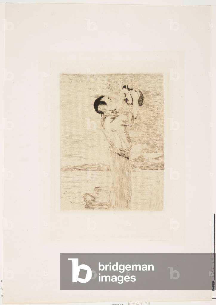 Le Buveur d'Eau 1861 by Edouard Manet, b/w
