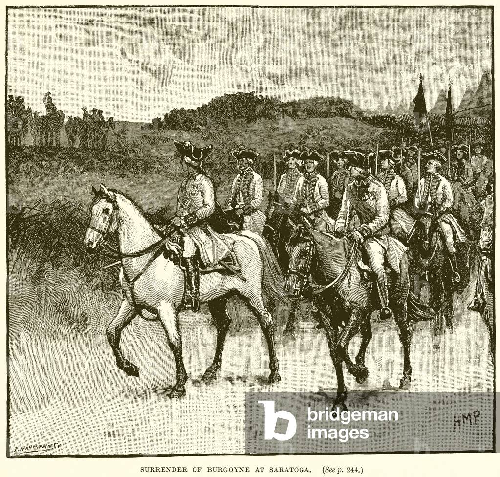 Arrensa di Burgoyne a Saratoga (incisione)