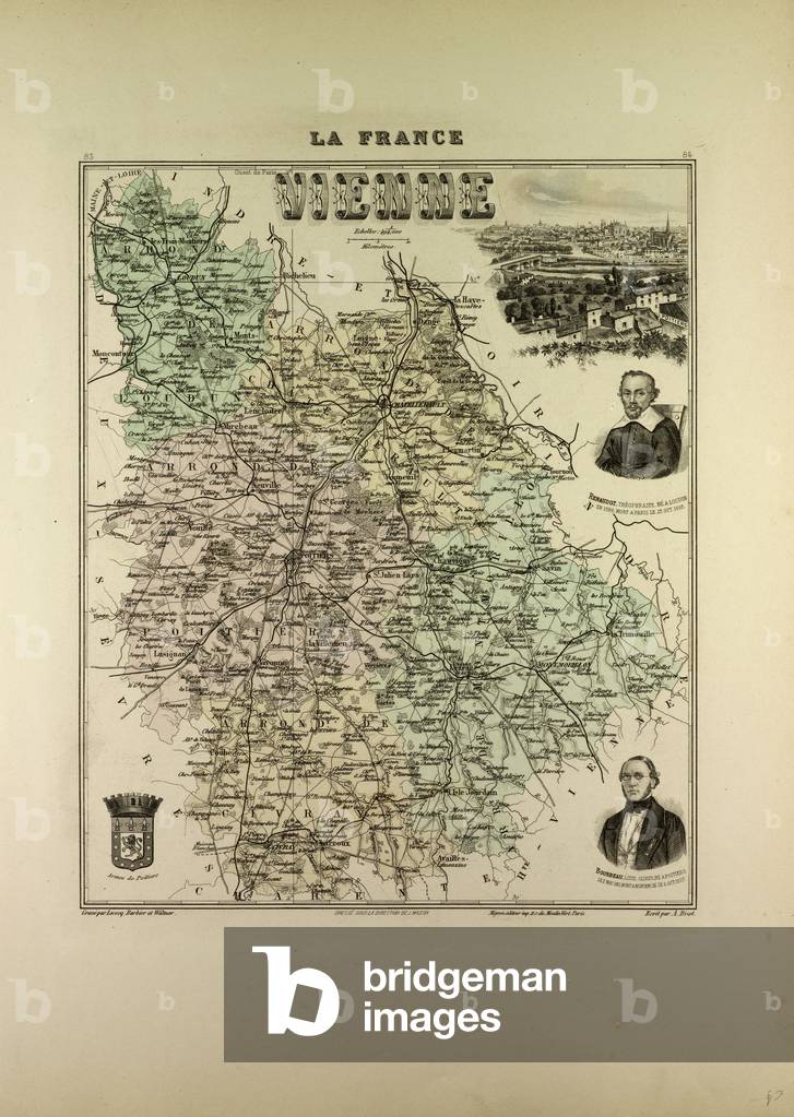 Bild von Druck "Karte von Vienne 1896 Frankreich"