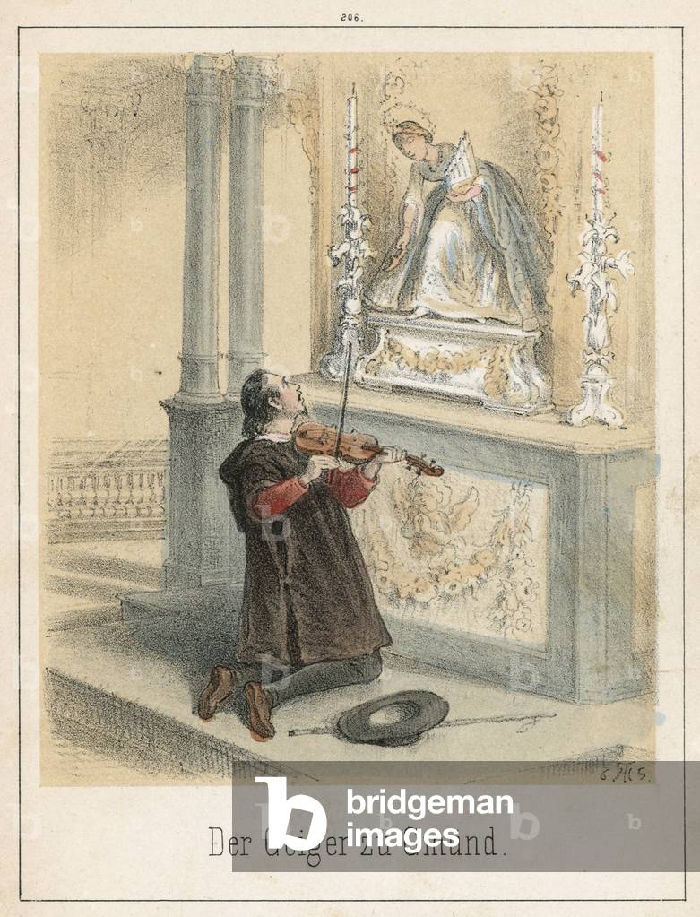 Il violinista di Gmund (incisione a colori)
