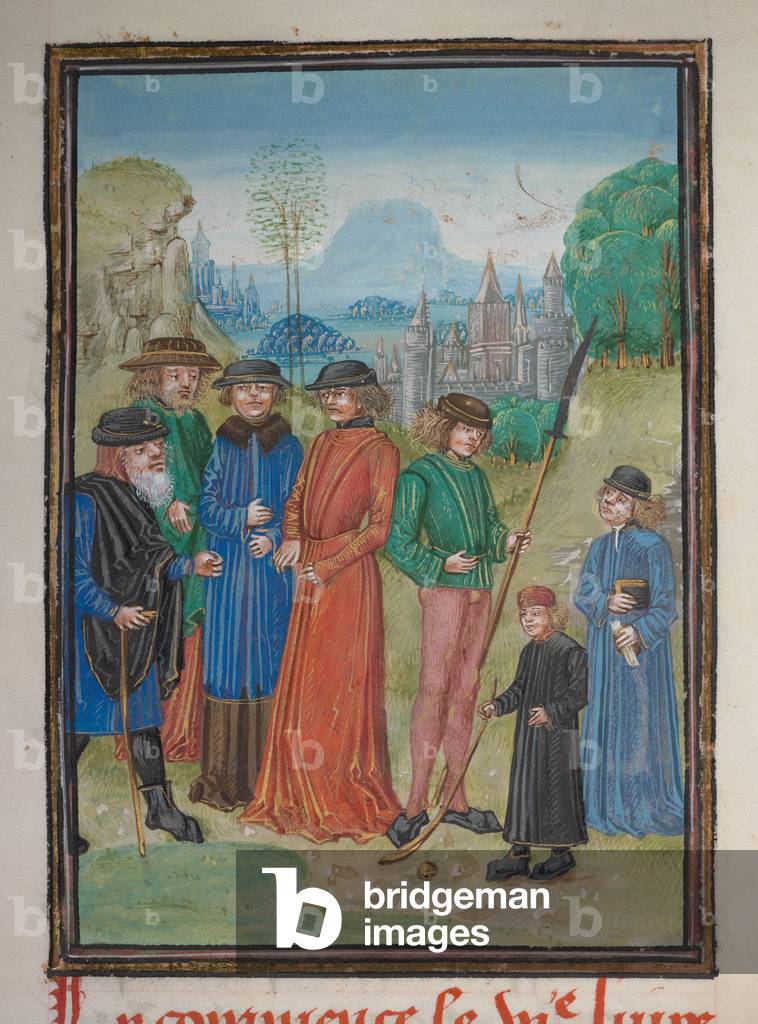 Immagine di Dipinto "Dettaglio di una miniatura delle sette età dell'uomo" 1482 di Franco-Flemish School