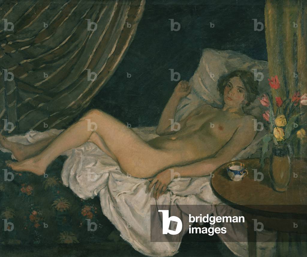 Donna sdraiata, 1910 (olio su tela)