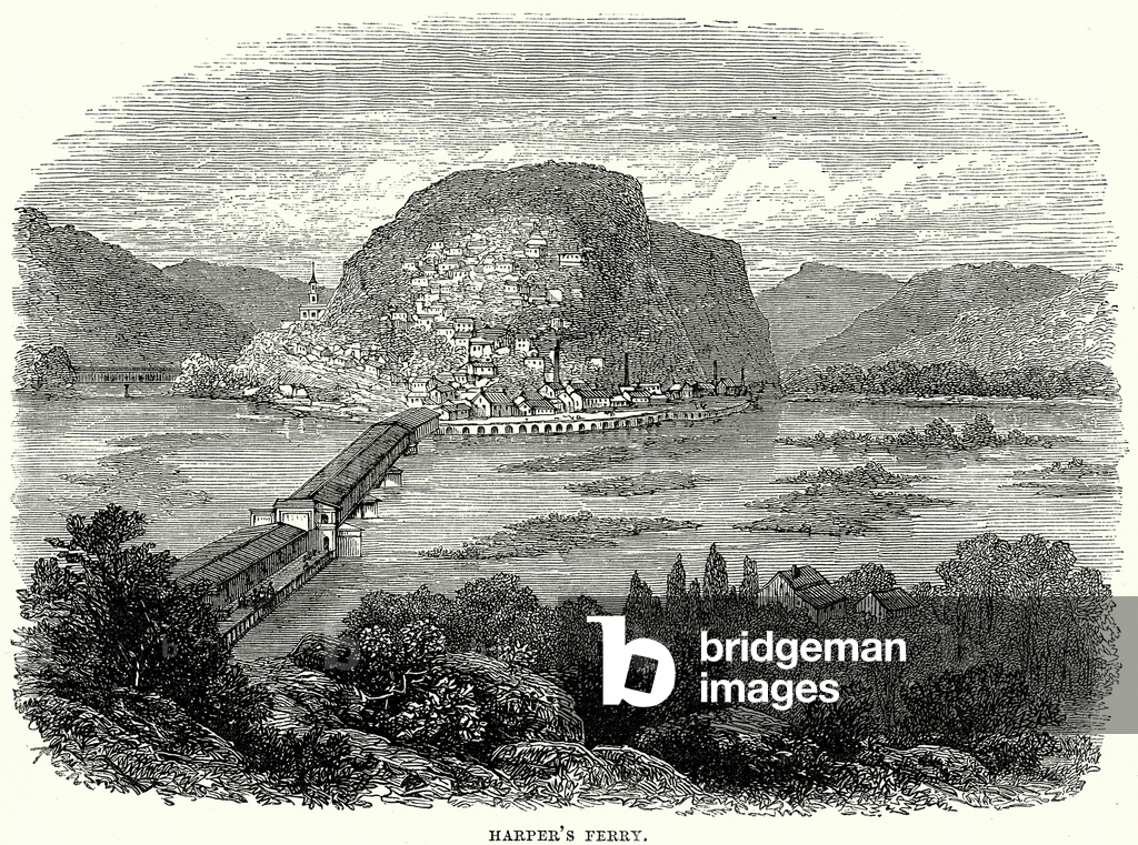 Bild von Gravur "Harper's Ferry (Kupferstich)" 1801 von English School