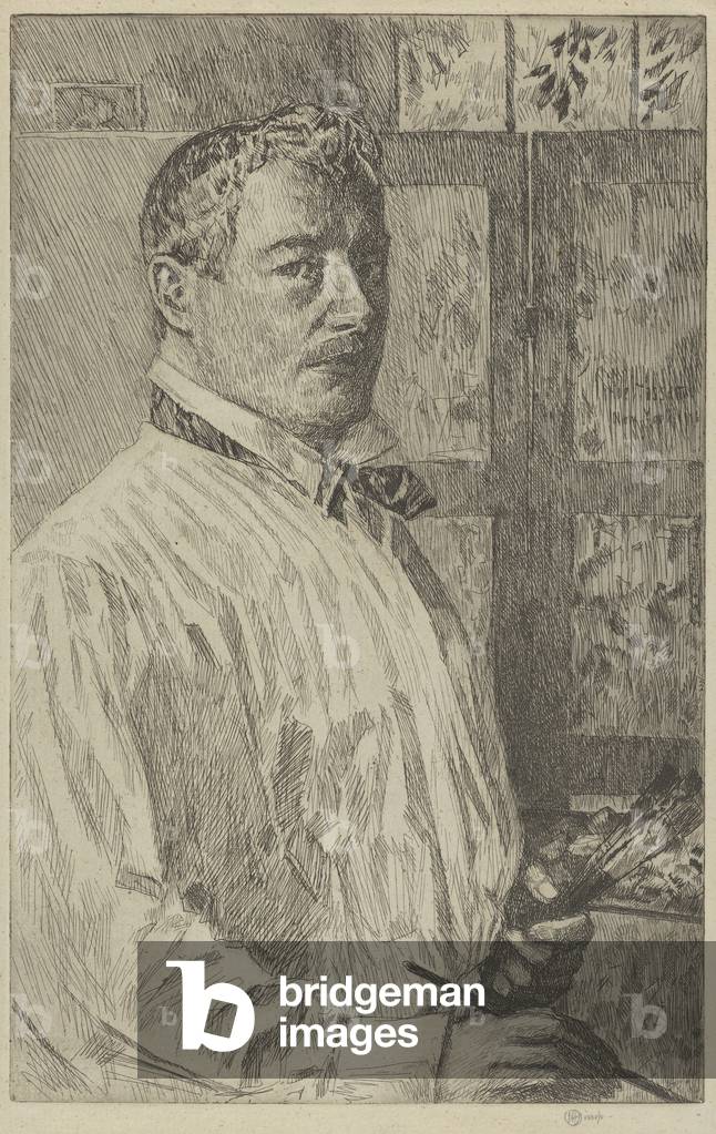 Self-Portrait, 1916 (etching with plate tone)