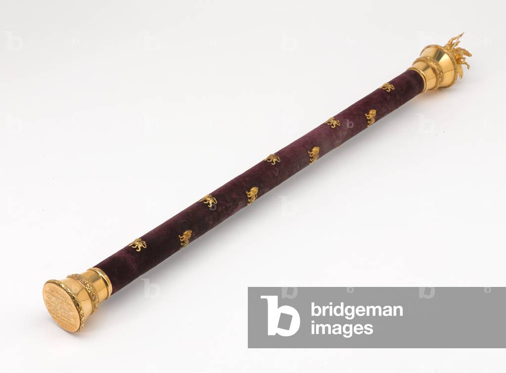 Baton awarded to Field Marshal Lord Roberts, Army Staff, 1895 (gold and velvet)
