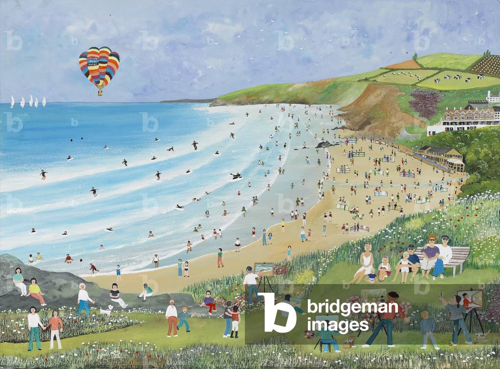 Bild von Gemälde "Watergate Bay", 2012 von Judy Joel