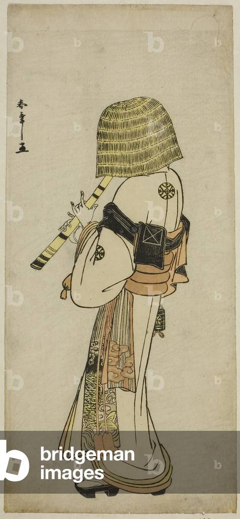 Image of Print depicting The Actor Nakamura Nakazo I as Kakogawa Honzo in Komuso Attire in the Play Kanadehon 