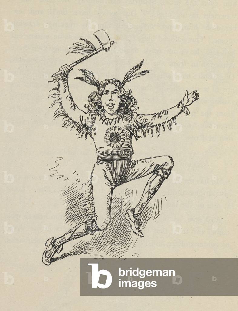 Caricatura di Oscar Wilde come nativo americano.