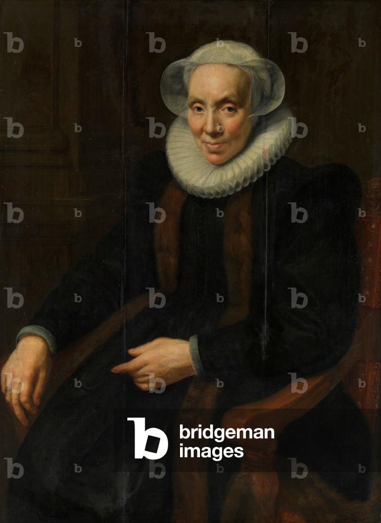 Porträt von Maria van Utrecht, 1615 (Öl auf Tafel)