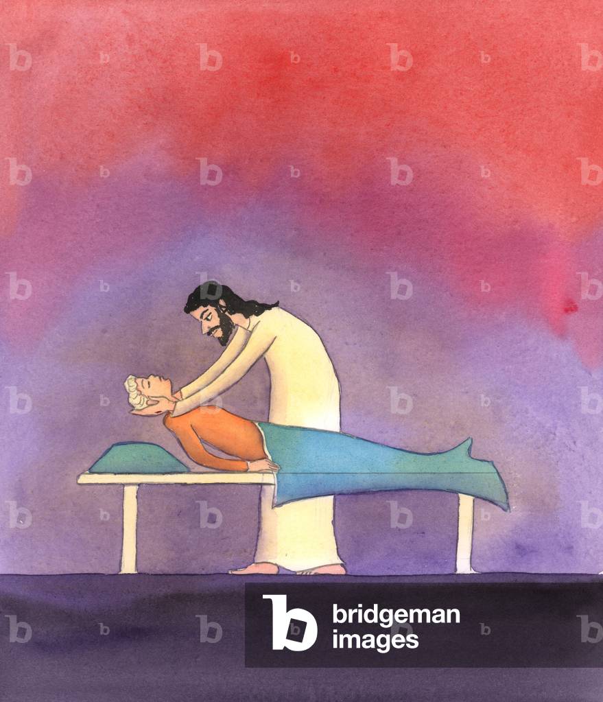 Image of Drawing depicting Christ looks with great tenderness and love upon us all; yet He helps with especial