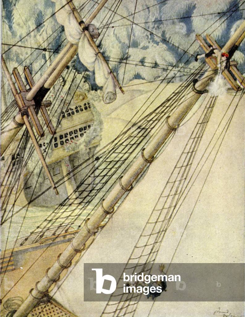 Immagine di Stampa "L'isola del tesoro di Robert Louis Stevenson" 1927 di Edmund Dulac
