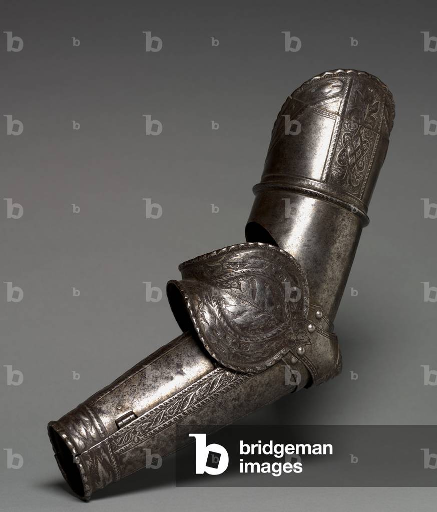 Linke Armelemente aus einer Jungenrüstung (Unterkanone, Couter, Rerebrace), Augsburg, um 1560 (einige moderne)