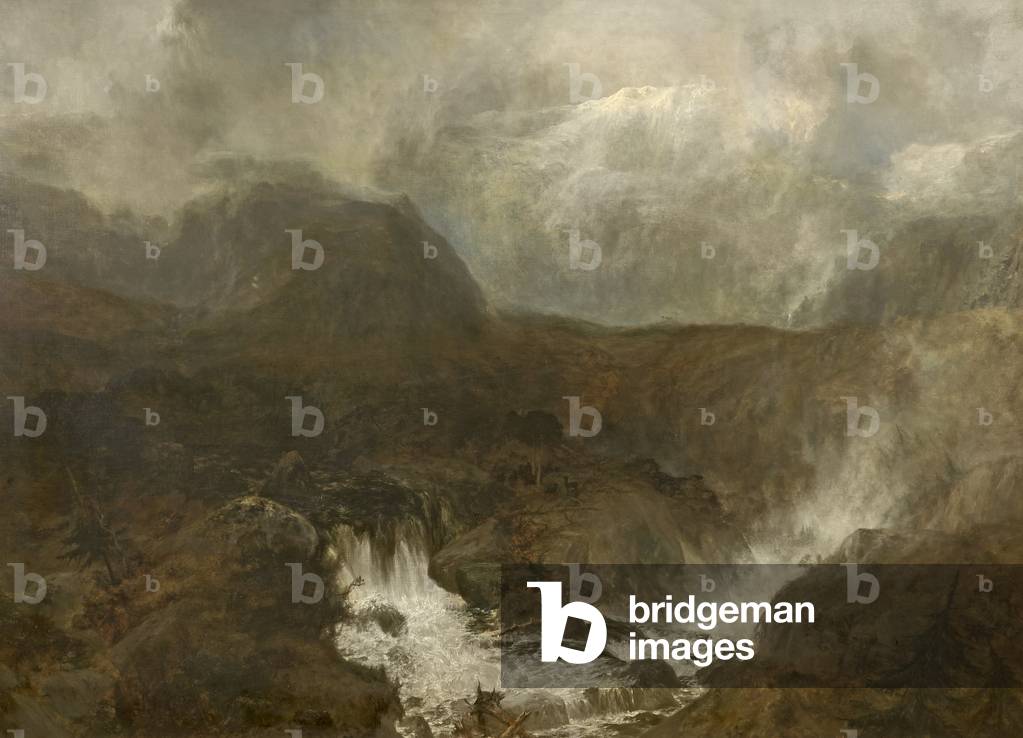 'Come il tempo le acque inquiete correre lungo ', Mountain Stream, Glen Derry, Aberdeenshire, 1873 (olio su te