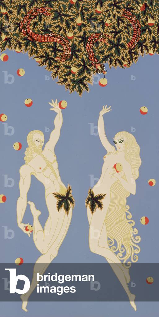 Image of Print depicting Adam and Eve by Erte