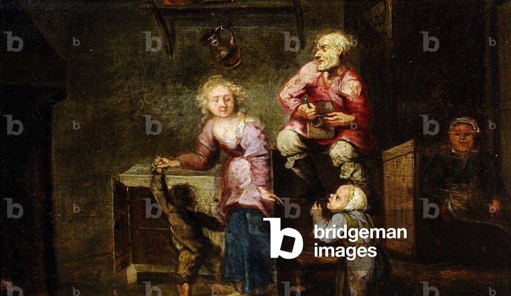 Immagine di Dipinto "Un contadino famiglia come Un cucina" di Anglo-Dutch School