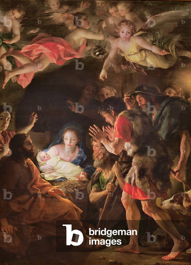 Die Anbetung der Hirten, um 1770 (Öl auf Holz)