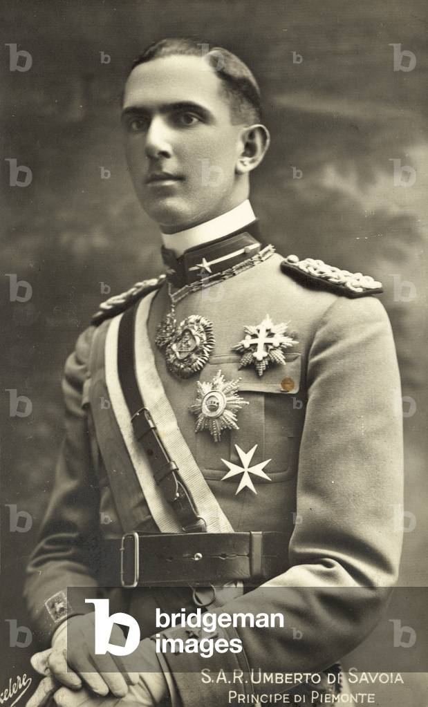 Bild von Fotografie "König Umberto II von Italien (s/w Foto)" von Italian Photographer, b/w