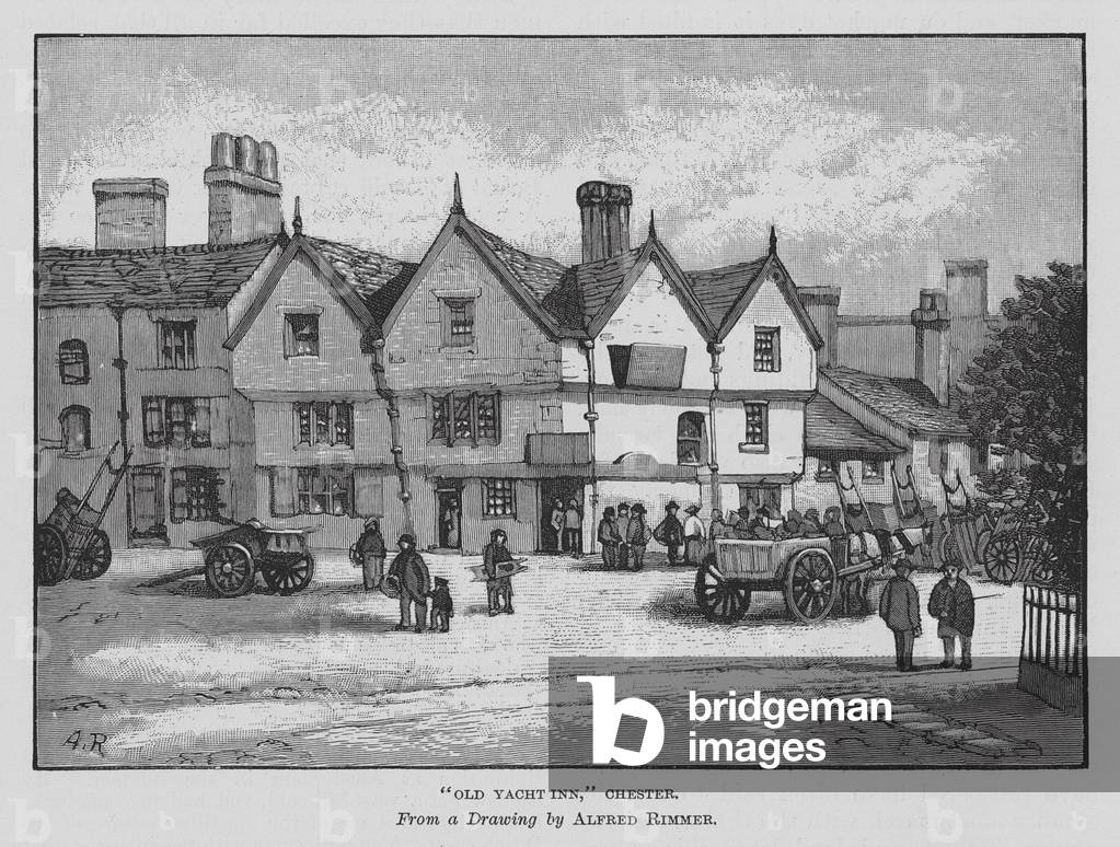 Image de Gravure représentant « Old Yacht Inn » par Alfred Rimmer