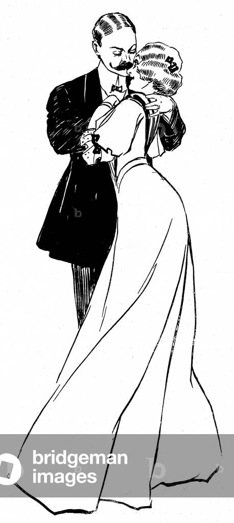 Onkel Marc küsst seine Nichte Chiffon, 1908 (Illustration)