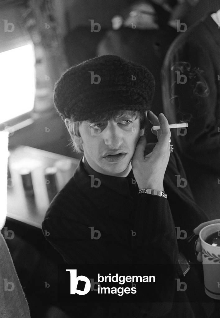 cigarette beatles Image of Ringo Starr of the Beatles pop group, pictured smoking a