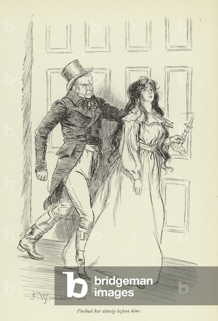 Image of Print depicting Illustration for Janet's Repentance by George Eliot (litho) by Hugh Thomson, b/w