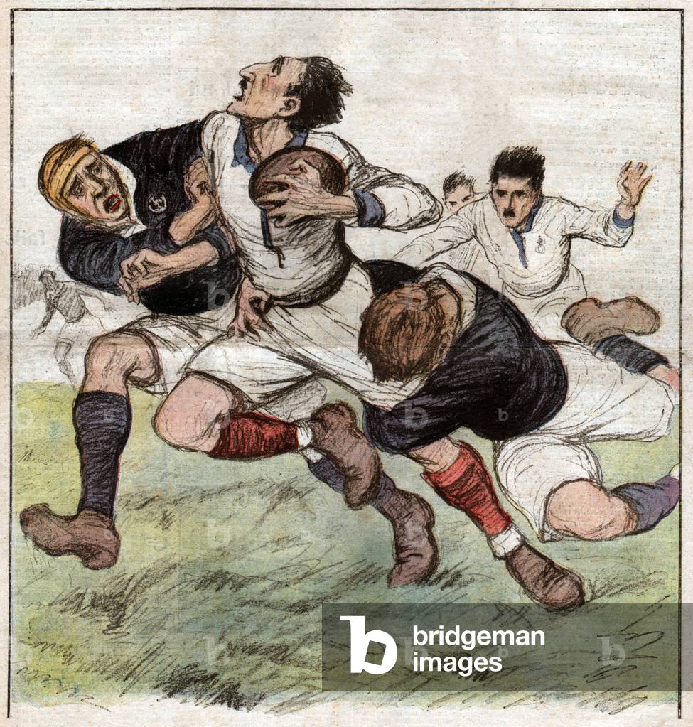 Image de Estampe représentant Match de rugby 1922 par French School