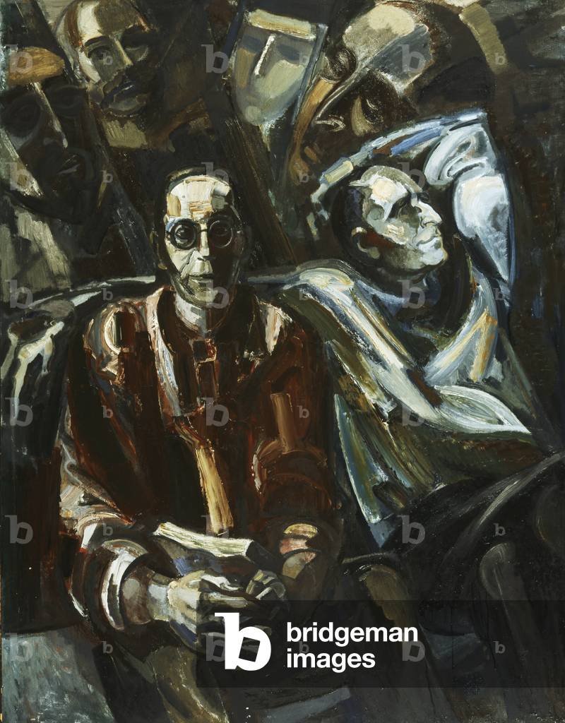 Nikolay Zabolotsky & Simon Chikovani Tradurre classica poesia georgiana, 1982 (pittura)