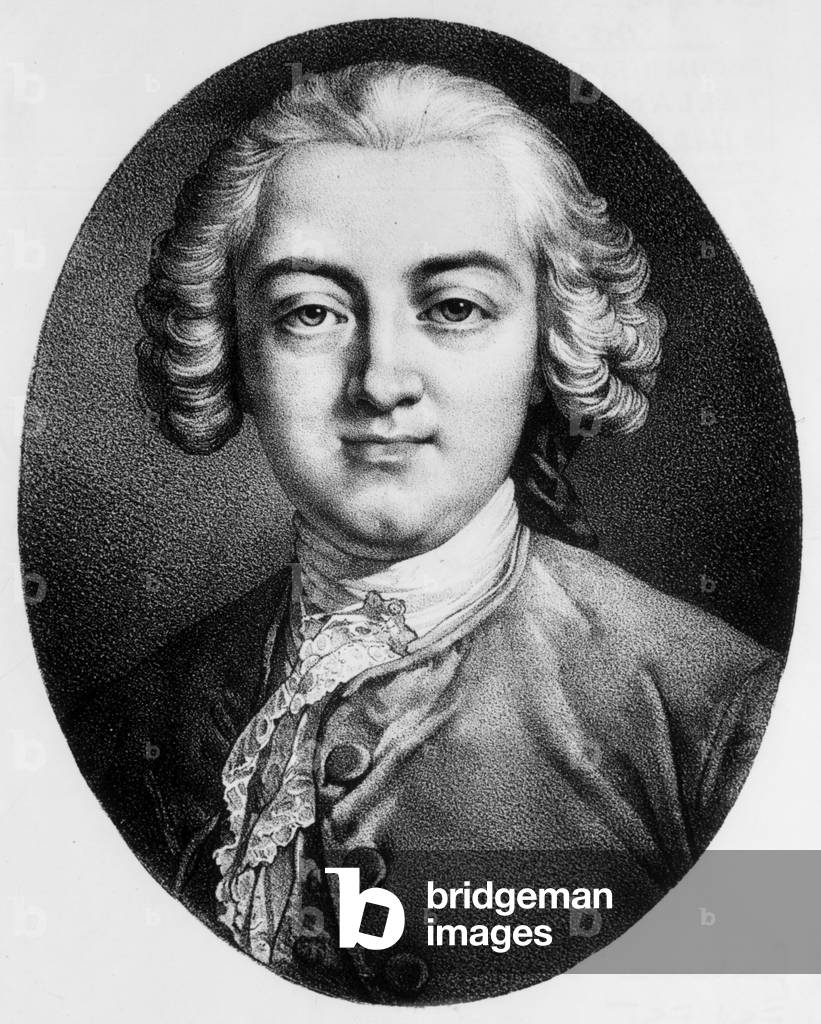 "Claude Adrien Helvetius (1715-1771) Filosofo francese" 1701, b/w