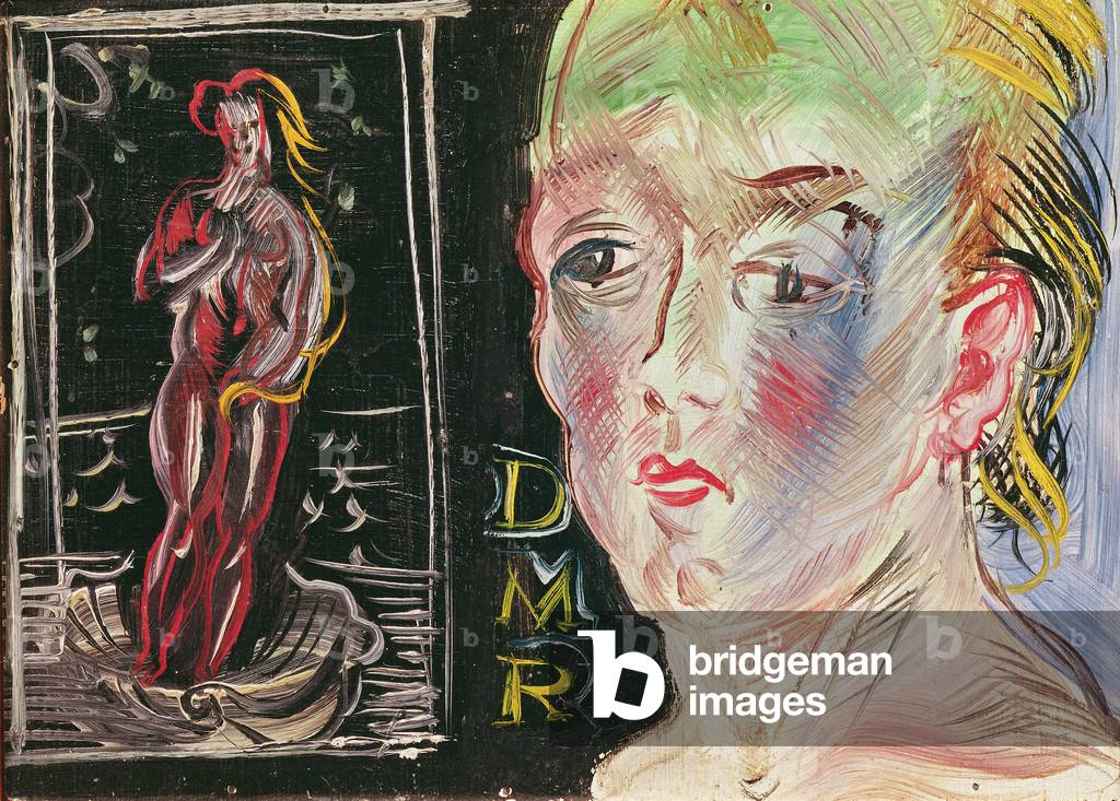 Kopf einer Frau und Amphitrite (Öl auf Leinwand)